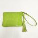 KOke Io - Okamoto .. кожа ta со стартером Flat сумка клатч ярко-зеленый 5-0808G 264845