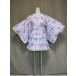  white race attaching for girl yukata dress H4694-01 free shipping S-M size high Junior * lady's floral print . race . attaching yukata dress 