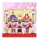  furoshiki сделано в Японии 50cm ширина средний ширина Hinamatsuri . праздник .. sama . dono sama . женщина ширма снег . весна Sakura Sakura мир рисунок иметь работа . маленький furoshiki хлопок 100% модный No.26-0009