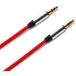 PGA PG-AUX10M12RD 3.5mm стерео Mini штекер AUX аудио кабель жесткий 1m Premium Style красный PGAUX10M12RD