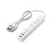  Elecom T-U08-3A2C215WH разветвитель 1.5m( розетка 3.Type-C×2 USB-A×2) PD 20W. защита пыль предотвращение shutter изоляция колпак PSE согласовано белый 