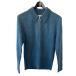 [ снижение цены ]SASQUATCHfabrix. ZIP UP POLO KNIT вязаный 21AW-KNN-001 голубой размер :M (EC)