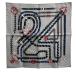  Hermes HERMES 24Brides et Chaines Pocket Square45 шарф серый 