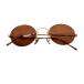  Gucci GUCCI овальный type солнцезащитные очки GG1260|S Gold × Brown размер :50*20