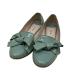  MiuMiu MIU MIU лента плоская обувь светло-зеленый размер :35 1/2
