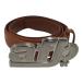 e-ef Be afb BUCKLE BELT Logo кожаный ремень Brown 