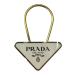 [ снижение цены ]PRADA треугольник Logo кольцо для ключей брелок для ключа 1PS063 белый × Gold ( Hiroshima parco магазин )