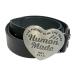 hyu- man meidoHUMAN MADE LEATHER BUCKLE BEL ремень газораспределения черный 