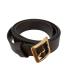 o- Rally AURALEE 25SS SQUARE BUCKLE BELT кожаный ремень Brown × Gold 