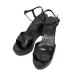 [ снижение цены ]GUCCI Wedge подошва ремешок сандалии 106 4001 черный размер :6 (fre spo восток Osaka магазин )