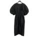 nkitepane quittez pas Poly Dupion Flower Embroidery Balloon Dress One-piece черный 
