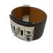  Hermes HERMESkoli Ed Cyan браслет Brown × серебряный размер :-