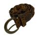  RR L RRL Vintage обработка вязаный кожаный ремень Brown размер :30