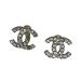  Chanel CHANEL здесь Mark стразы серьги серебряный размер :ONE SIZE
