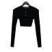  Alexander one ALEXANDER WANG [TWIN-SET TOP] Layered вязаный верх 1KC3241060 черный размер :XS