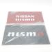 [ не использовался ]NISSAN Nissan номерная табличка маска nismo красный карбоновый рисунок 2 шт. комплект 