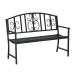 дом стиль железный bench [reveli] IB-120BLK bench сад bench стул стул мебель наружный двор Cafe длина стул 2 местный .