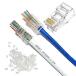 YFFSFDC RJ45�R�l�N�^ CAT6 CAT5E CAT5 LAN�P�[�u���p �ђʌ^ LAN�R�l�N�^ �z���ȒP �ܐ܂�ɂ��� RJ45 ��