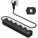 NVEESHOX �d���^�b�v �}�O�l�b�g �����R�[�h 1m 5�ʃX�C�b�` AC���~8 4��USB�|�[�g�i2��C��+2��A��) ��