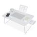 VECELO low стол складной стол ширина 70× глубина 48× высота 30cm белый bed стол Mini стол предотвращение скольжения имеется выдвижной ящик есть 