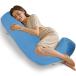 VECELO Dakimakura 7 type круг мытье OK примерно 130×50×20cm заполнение количество 1.8kg темно-синий серый чистый ..