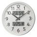  ритм (RHYTHM) настенные часы электро-магнитные часы аналог продолжение секунд игла температура . календарь белый Φ35x5.3cm 8FYA03SR03
