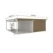 гараж гараж shutter Yodo kou Yodo гараж shutter la vi -ju3 открытый Space объединенный VGCU-3362H+VKCU-2862H. снег type . высота H модель [ производство на заказ товар ]