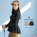 Golf одежда женский длинный рукав tops mok шея с высоким воротником точка pe слива mok шея body type покрытие стрейч симпатичный модный M L LL большой размер 