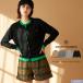  Golf одежда женский кардиган длинный рукав bai цвет Layered способ кардиган вырез лодочкой вязаный распределение цвета накладывающийся надеты способ надеты поворот симпатичный модный Golf tops 