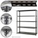 �X�`�[�����b�N ��150 ���s45 ����180cm 5�i �X�`�[���I �Ɩ��p ���[ NC-1500-18 �z���C�g �u���b�N 70kg/�i �֘A�摜1