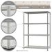 �X�`�[�����b�N ��120 ���s60 ����180cm 4�i �X�`�[���I �Ɩ��p ���[ KT-6-18 �z���C�g �u���b�N �z���C�g�O���[ 150kg/�i �֘A�摜2
