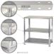 �X�`�[�����b�N ��60 ���s45 ����75cm 3�i �X�`�[���I �Ɩ��p ���[ �X�}�[�g���b�N NSTR-237 �z���C�g �u���b�N �������b�L 40kg/�i �֘A�摜3