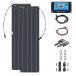 400W�����^���z���p�l���[�d��12V-24V ETFE�P�����h���t���L�V�u���\�[���[�p�l�� (2��200W) 40A�`���[�W�R�� �g���[���[�t��