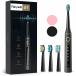 Fairywill (fea Lee Will ) D7 electric toothbrush sonic toothbrush toothbrush rechargeable black pink IPX7 waterproof changeable brush attaching 