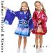  Halloween маскарадный костюм юката кимоно детский 4 позиций комплект цветок . женский Kids лето праздник фейерверк собрание костюмированная игра Halloween костюм 