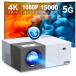  проектор маленький размер 15000LM 4K соответствует 1080P полный HD Bluetooth5.1 установка HIFI высококачественный звук шт. форма корректировка zoom функция персональный компьютер / планшет /iPhone/TV Stick/ для бытового использования / бизнес 