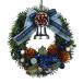  Christmas wreath 15cm blue entranceway stylish Northern Europe handmade 