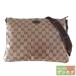 [ б/у ] Gucci GG crystal сумка на плечо наклонный .. сумка на плечо 278301 покрытие парусина бежевый Brown чай GUCCI унисекс 