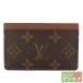 [ б/у ] Louis Vuitton M61733 CA4119 монограмма porutokaruto*sa-n тянуть футляр для карточек парусина Brown чай Louis * Vuitton Vuitton LOUIS VUITTON