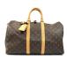 LOUIS VUITTON Louis * Vuitton ключ poru45 сумка "Boston bag" монограмма Brown M41428 унисекс б/у 