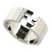FENDI Fendi metal FF кольцо серебряный колорирование * кольцо 7AJ193 B08 21.5 номер 9.2g мужской б/у 