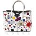 Anya Hindmarch �A�j���E�n�C���h�}�[�` All Over Wink Stickers �g�[�g�o�b�O �z���C�g/�}���` S ���f�B�[�X ���� ���i