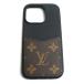 LOUIS VUITTON Louis * Vuitton IPHONE бампер 16 PRO iPhone кейс монограмма черный Brown M12551 унисекс б/у 
