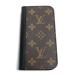 LOUIS VUITTON Louis * Vuitton IPhone 16Pro для folio iPhone кейс монограмма Brown × черный M12539 унисекс б/у прекрасный товар 