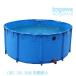 раунд парусина . рыба . бассейн металлический держатель имеется большой складной детский бассейн аквариум обыкновенный карп. разведение . сельское хозяйство для S&L установка . простой цвет : синий размер : 2X1M/3100L)
