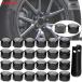 ���s�A���i 17mm 24�� �u���b�N/�O���[ �ԗp �z�C�[���i�b�g�L���b�v  �J�o�[�L���b�v�c�[���h�K�n�u�X�N�����[ �J�o�[