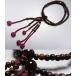 [ポイント10倍] 女性用のお数珠　紫檀　日蓮宗　瑪瑙仕立て　二双法華　念珠