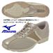  Mizuno MIZUNO/ дамский прогулочные туфли /LS801/ цвет : бежевый /B1GF183150/ пара ширина :3E / внутри сторона застежка-молния имеется ... надеть обувь простой / женский 