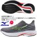  Mizuno MIZUNO/ мужской бег обувь /ue-b rider 28 SW/WAVE RIDER 28 SW/J1GC240452/ серый × светло-зеленый × красный / пара ширина :4E super широкий 