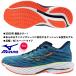 Mizuno MIZUNO/ мужской бег обувь /ue-b rider 28 SW/WAVE RIDER 28 SW/J1GC240456/ голубой × светло-зеленый × красный / пара ширина :4E super широкий 